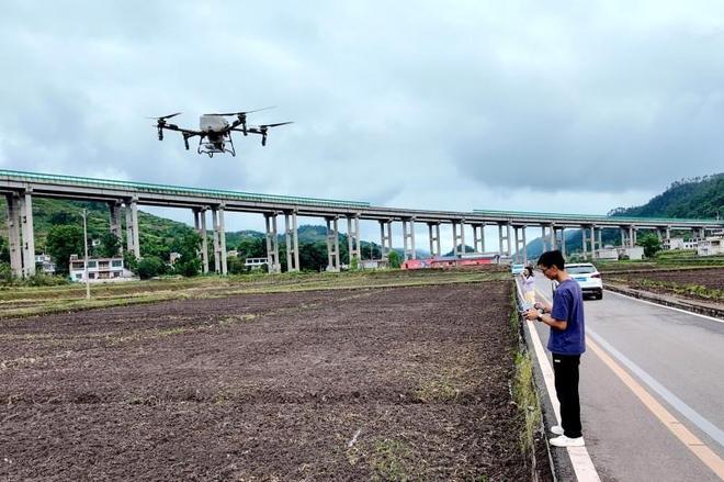 无人机助力高县庆岭粮油现代农业园区5000余亩油菜开播必赢(图1)