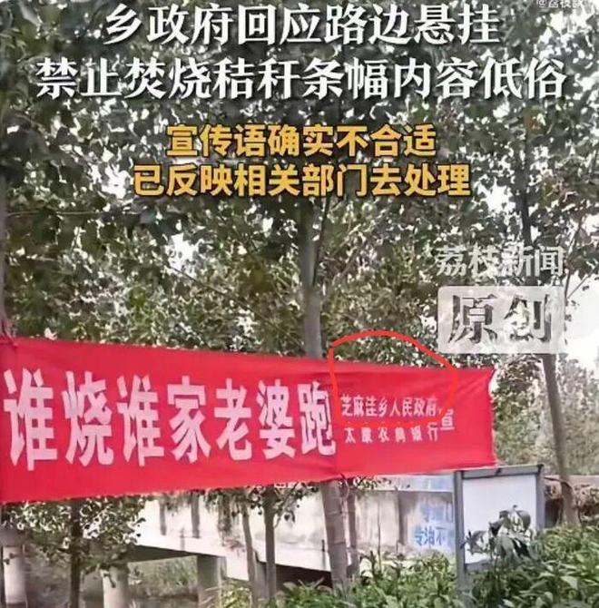 辣眼睛！河南为禁烧秸秆发布低俗标语官民联手的闹剧寒了谁的心(图4)